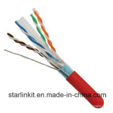 FTP Cabo CAT6 LSZH Fluke Testado Soild Bare Cobre Vermelho